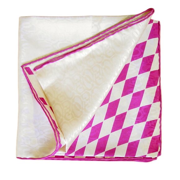 LES TISSAGES PERRIN Silk Jacquard Checkered Anniversary Scarf 1929-2019 - MINT - Picture 1 of 5